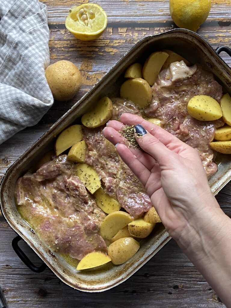 vepřová krkovička s hořčicí a citronem